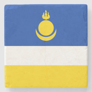 Patriotische Flagge von Burjatien Steinuntersetzer