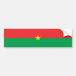 Patriotische Flagge von Burkina Faso Autoaufkleber