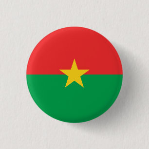 Patriotische Flagge von Burkina Faso Button