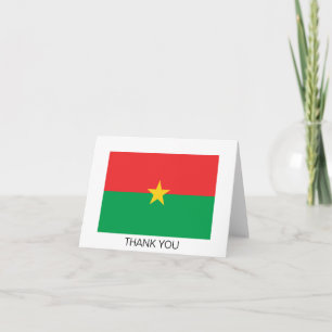 Patriotische Flagge von Burkina Faso Dankeskarte