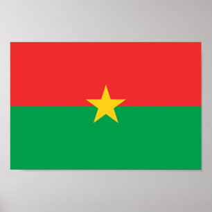 Patriotische Flagge von Burkina Faso Poster