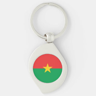 Patriotische Flagge von Burkina Faso Schlüsselanhänger