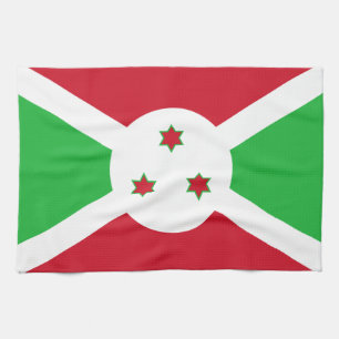 Patriotische Flagge von Burundi Geschirrtuch
