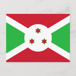 Patriotische Flagge von Burundi Postkarte