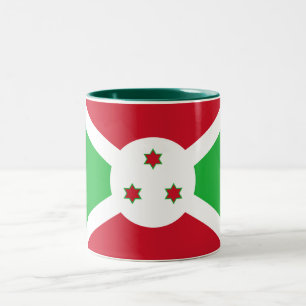 Patriotische Flagge von Burundi Zweifarbige Tasse