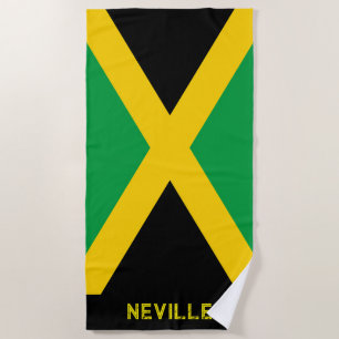 Patriotische Flagge von Jamaika Strandtuch