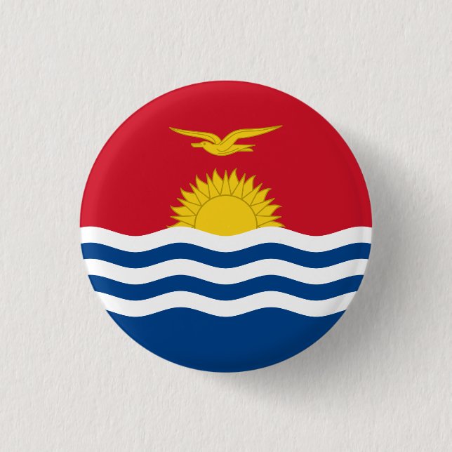 Patriotische Flagge von Kiribati Button (Vorderseite)