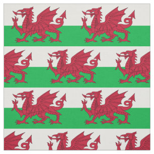 Patriotische Flagge von Wales Stoff