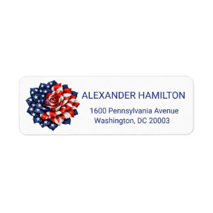 Patriotische Flaggen-Blumenillustration Rücksendea