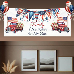 Patriotische Flaggen-Familientreffen 4. Juli-Wimpe Banner