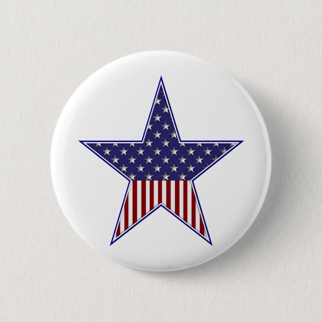 Patriotische Flaggengestaltung der USA Button (Vorderseite)