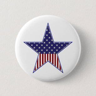 Patriotische Flaggengestaltung der USA Button