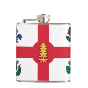 Patriotische Flasche mit Flagge von Montreal Flachmann