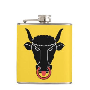 Patriotische Flasche mit Flagge von Uri, Schweiz Flachmann