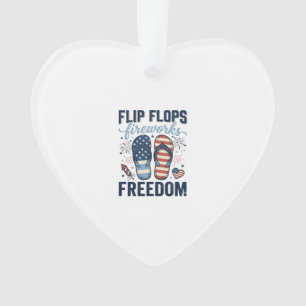 Patriotische Flip Flops Feuerwerk Freiheit Shirt D Ornament