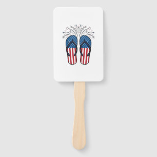 Patriotische Flip Flops Feuerwerk Sommer-Shirt Des Fächer