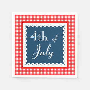 Patriotische Fourth Of July BBQ-Picknick-Serviette Serviette