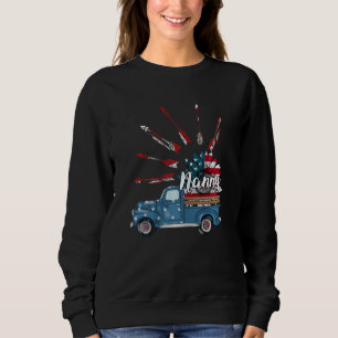 Patriotische Frauen am 4. Juli Nanny Truck Sonnenb Sweatshirt