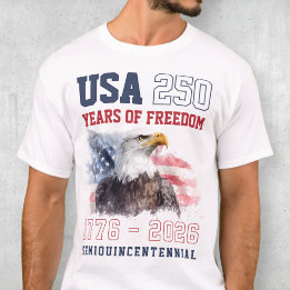 Patriotische Freiheit Amerikas 250. Jahrestag T-Shirt