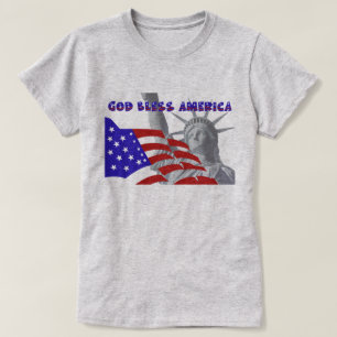 Patriotische Freiheit Gott segne Amerika T-Shirt