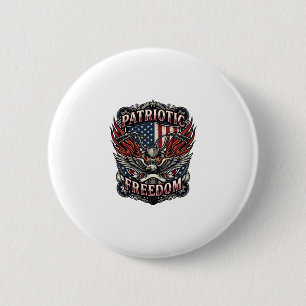 Patriotische Freiheit Lenker Biker Straße Freiheit Button