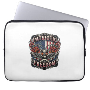 Patriotische Freiheit Lenker Biker Straße Freiheit Laptopschutzhülle