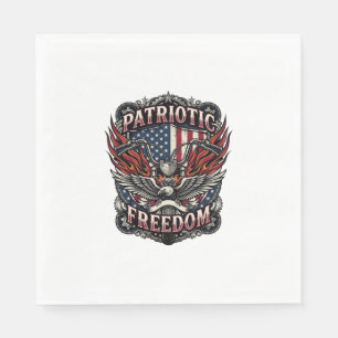 Patriotische Freiheit Lenker Biker Straße Freiheit Serviette