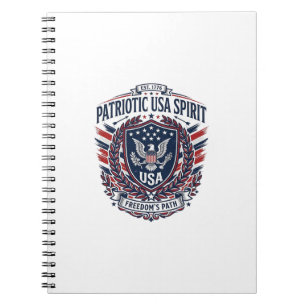 Patriotische Freiheits Schild Freiheits Ikone & Sy Notizblock