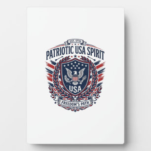 Patriotische Freiheits Schild Freiheits-Ikonen & S Fotoplatte