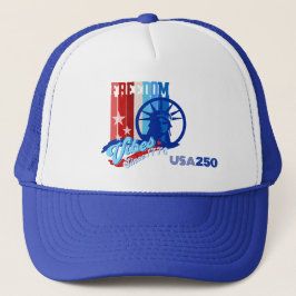 Patriotische Freiheits-Vibes USA 250 Truckerkappe