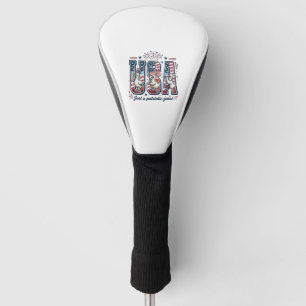 Patriotische Gans USA Vintage Fourth of July-Shirt Golf Headcover