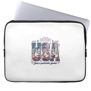 Patriotische Gans USA Vintage Fourth of July Shirt Laptopschutzhülle