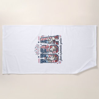 Patriotische Gans USA Vintage Fourth of July-Shirt Strandtuch