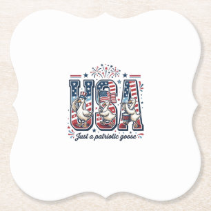 Patriotische Gans USA Vintage Fourth of July-Shirt Untersetzer