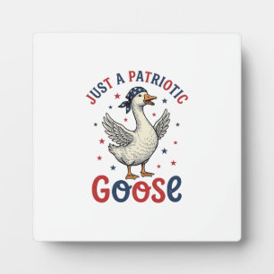 Patriotische Gans Vintage Fourth of July Shirt Des Fotoplatte