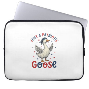 Patriotische Gans Vintage Fourth of July Shirt Des Laptopschutzhülle