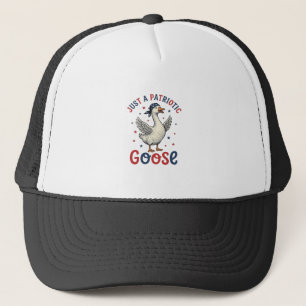 Patriotische Gans Vintage Fourth of July-Shirt-Des Truckerkappe