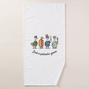 Patriotische Gans Vintage Gravur Lustiges USA-Shir Badehandtuch