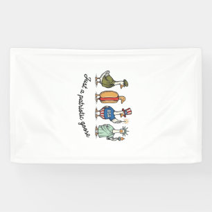 Patriotische Gans Vintage Gravur Lustiges USA-Shir Banner