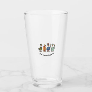 Patriotische Gans Vintage Gravur Lustiges USA-Shir Glas