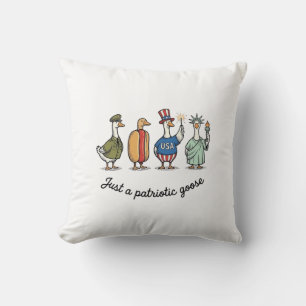 Patriotische Gans Vintage Gravur Lustiges USA-Shir Kissen