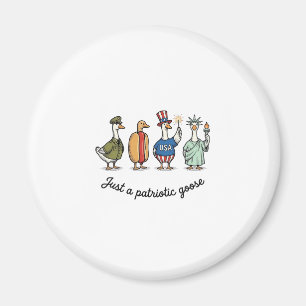Patriotische Gans Vintage Gravur Lustiges USA-Shir Magnet