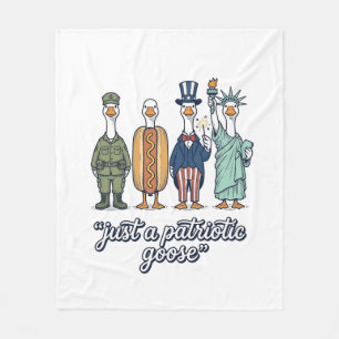 Patriotische Gänse-Aufstellung Vintage-Vector-Shir Fleecedecke