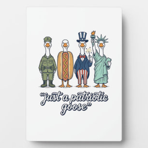 Patriotische Gänse-Aufstellung Vintage-Vector-Shir Fotoplatte