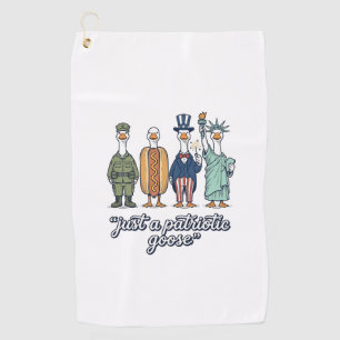 Patriotische Gänse-Aufstellung Vintage-Vector-Shir Golfhandtuch