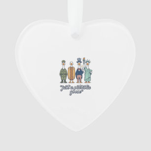 Patriotische Gänse-Aufstellung Vintage-Vector-Shir Ornament