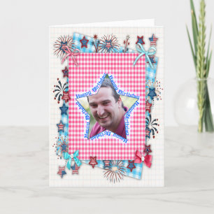 Patriotische Geburtstagskarte mit Foto Karte