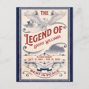 Patriotische Gedenk-Veteranen-Trauer-Einladungskar Postkarte