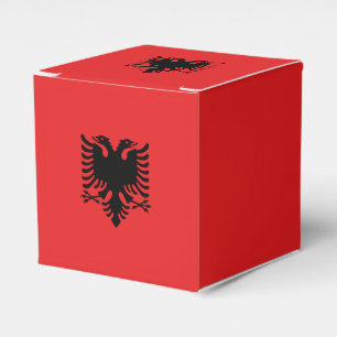 Patriotische Gefälligkeitsbox mit Flagge Albaniens Geschenkschachtel