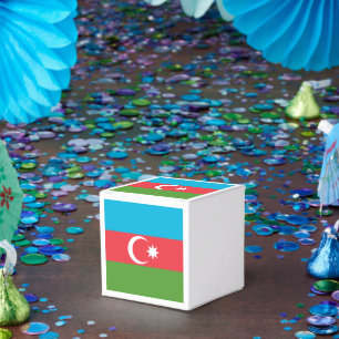 Patriotische Gefälligkeitsbox mit Flagge Aserbaids Geschenkschachtel